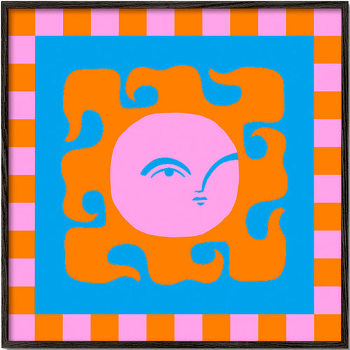 Speelse zonillustratie – Black Frame
