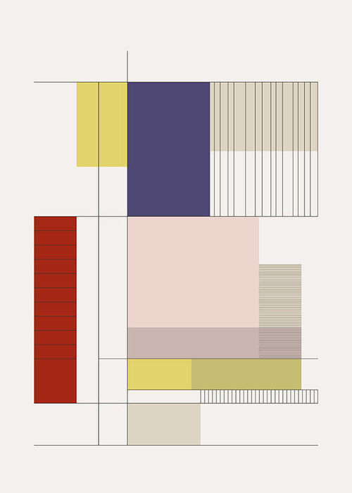 Geometrische kunst met gestapelde blokken