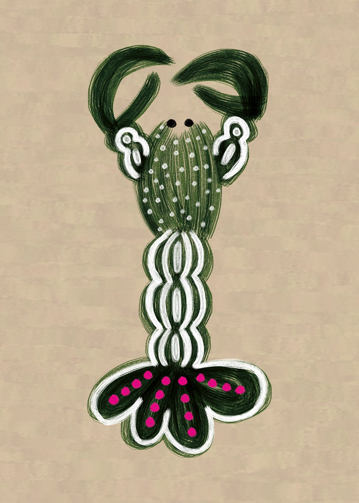 GREEN LOBSTER - Unframed art print