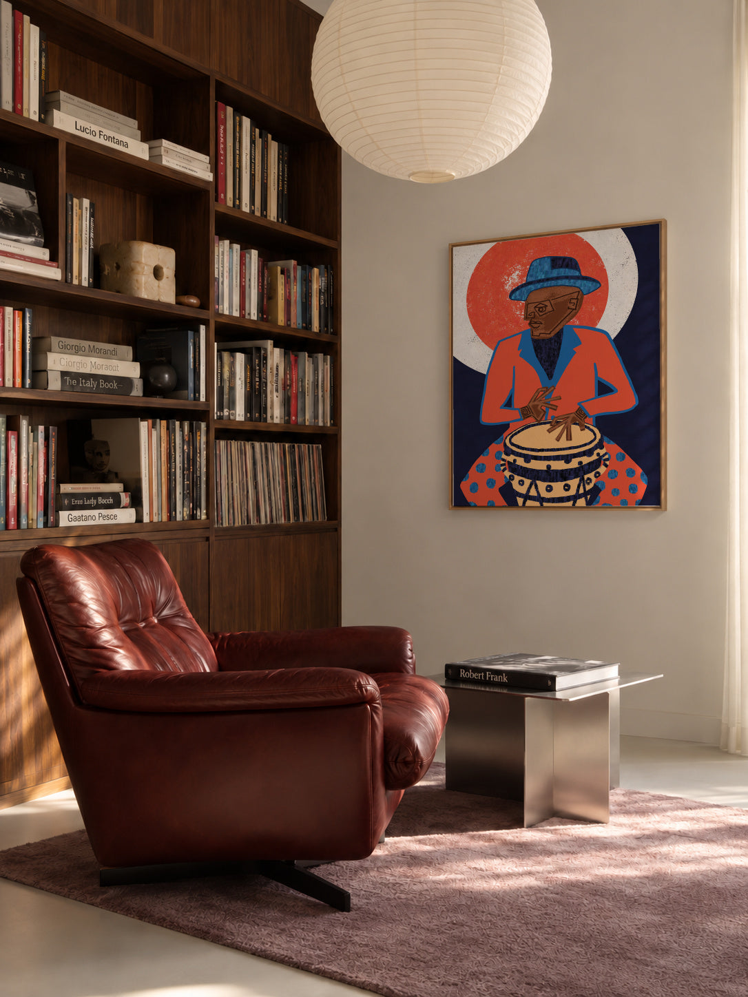 MUSICIAN GUY V - Framed canvas in an interior