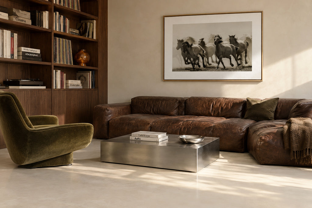 Horse - Framed canvas in an interior