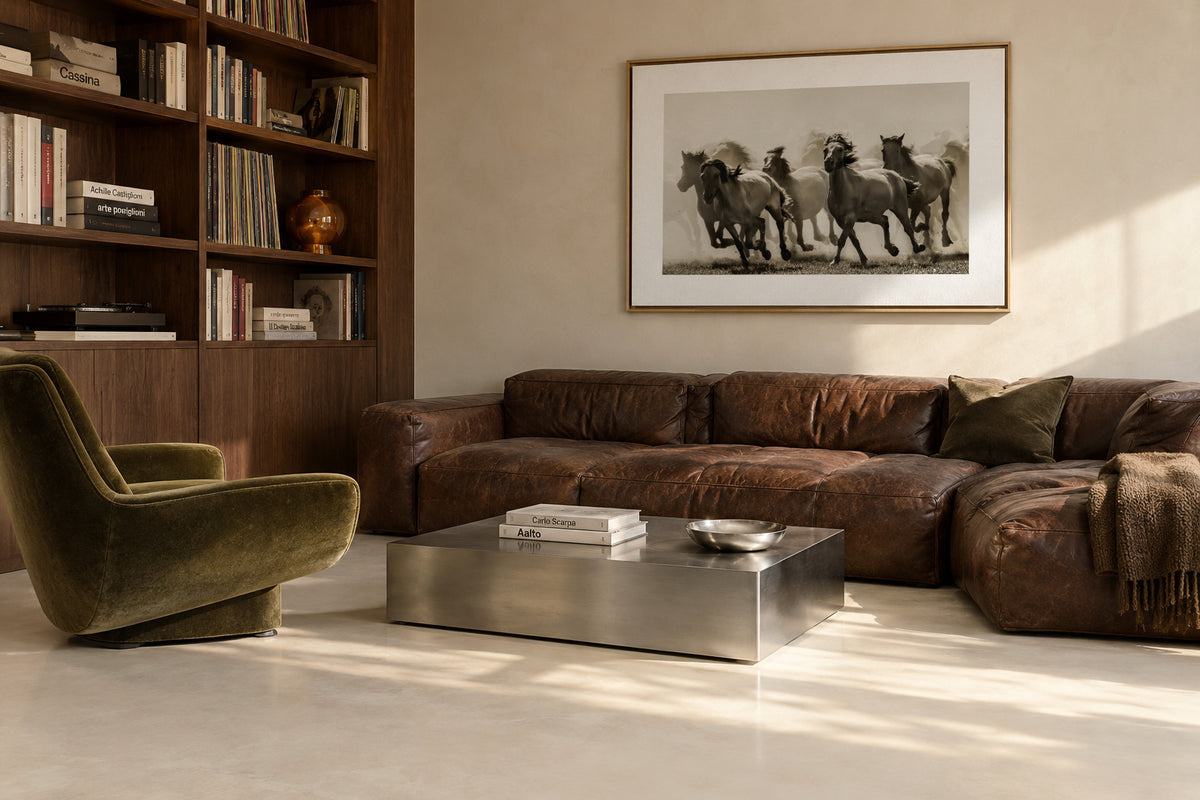 Horse - Framed canvas in an interior