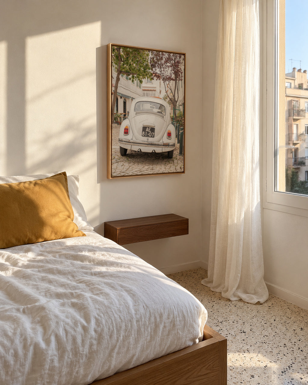 Driving Cascais - Framed canvas in an interior