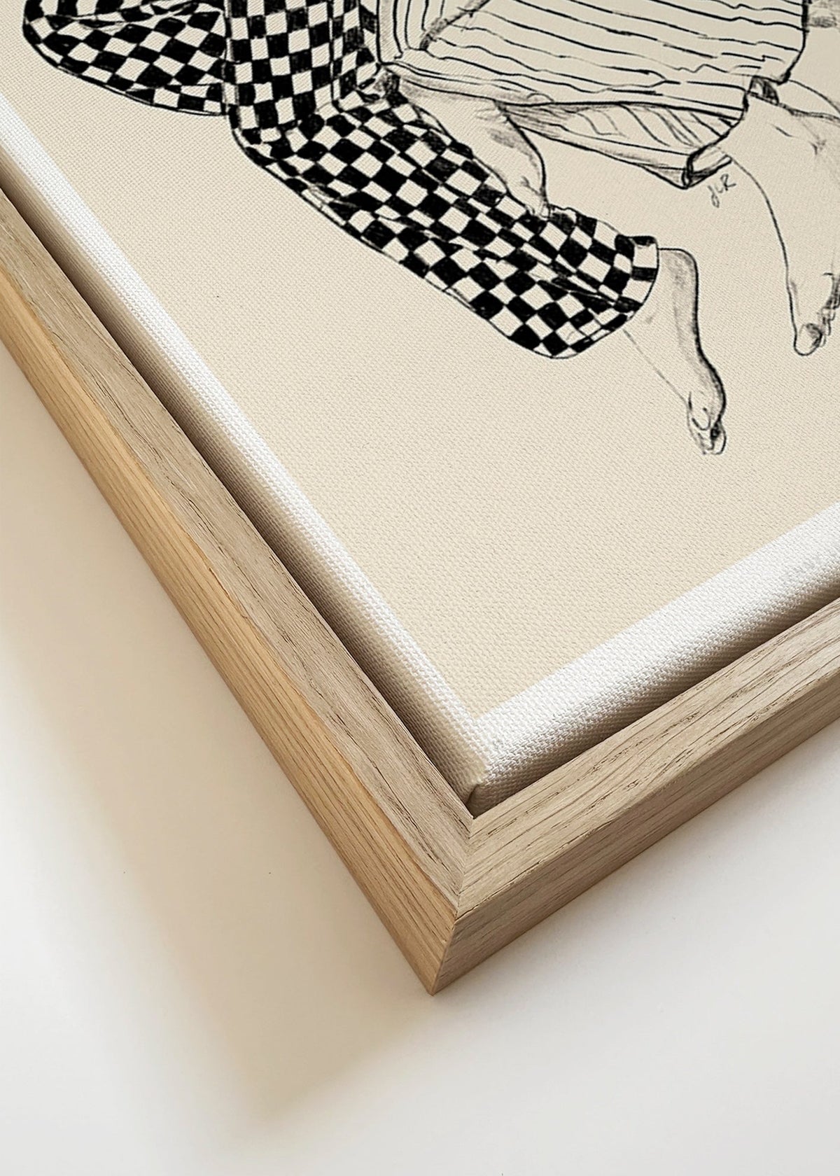 Illustratie verstrengelde benen – Canvas detail