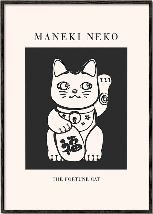 Maneki Neko illustratie – Black Frame