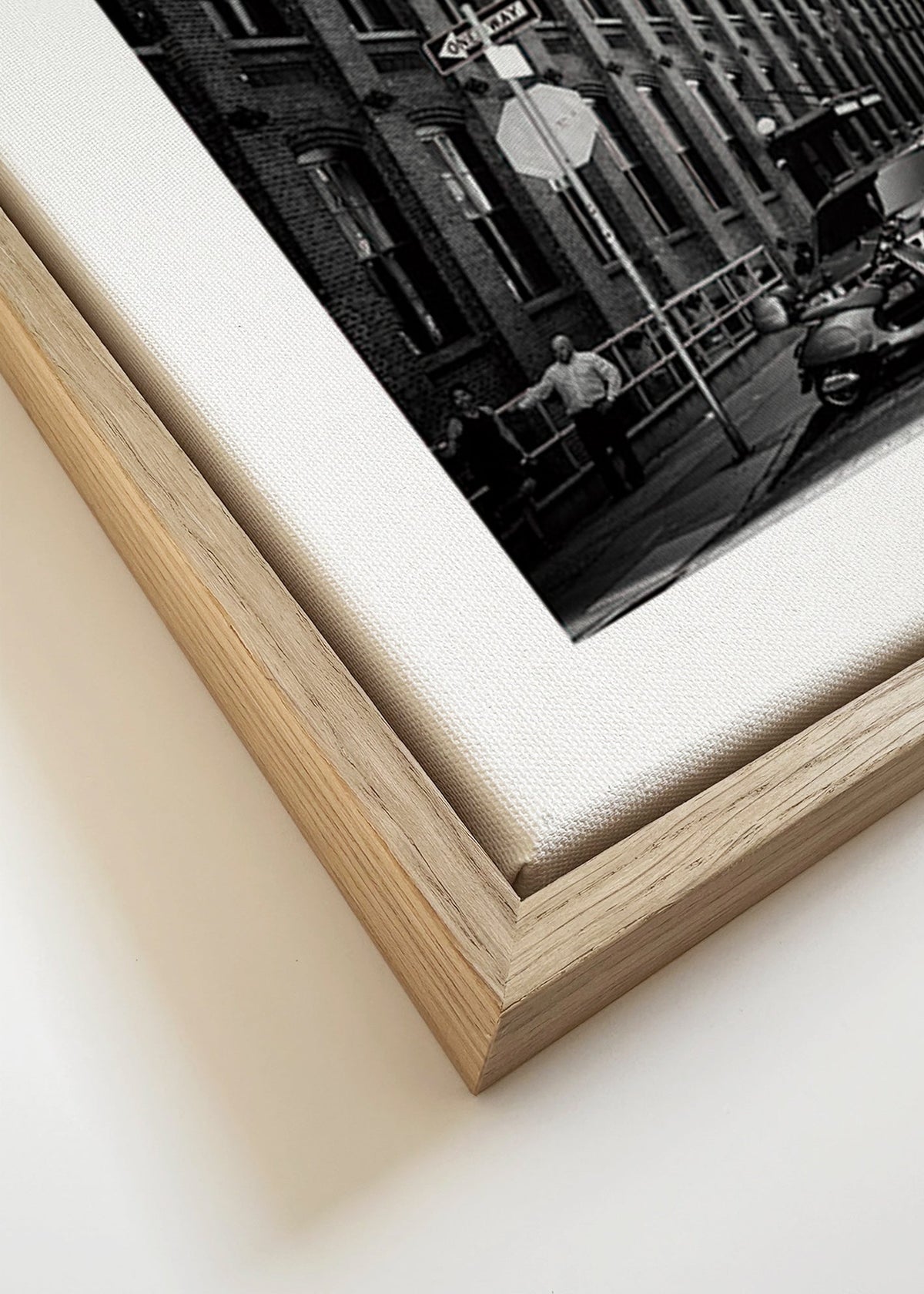 Keuken kunst: Manhattan Bridge zwart-wit – Canvas detail