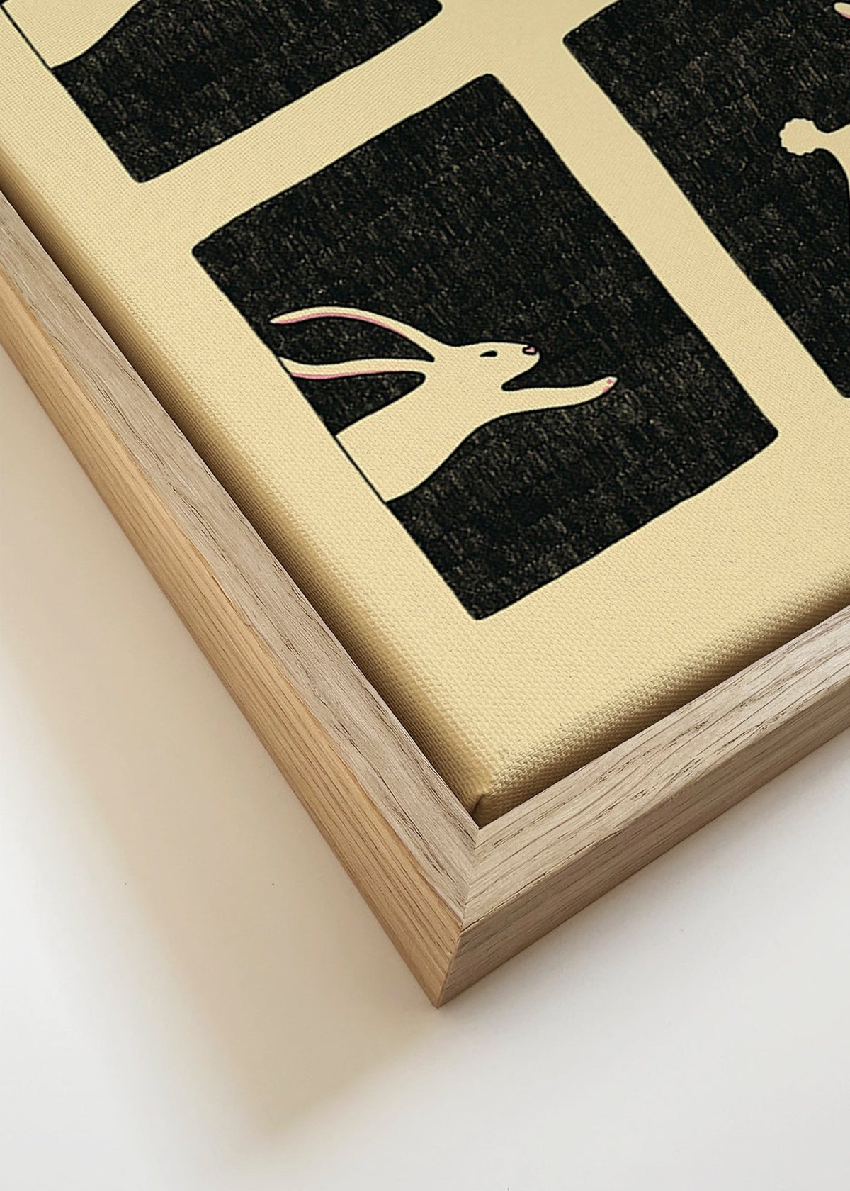 Poster met konijnen in panelen – Canvas detail
