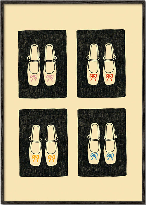 Illustratie schoenen met strikken – Black Frame