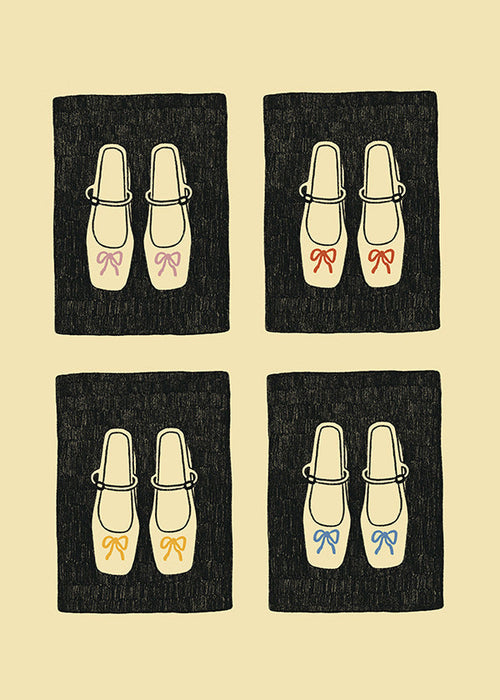 Illustratie schoenen met strikken