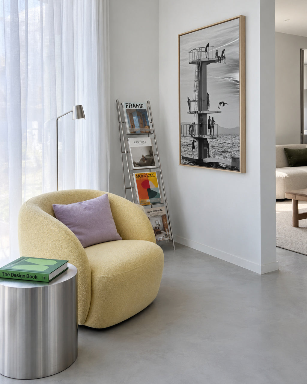 Jumping and Hangin' Around - Framed canvas in an interior