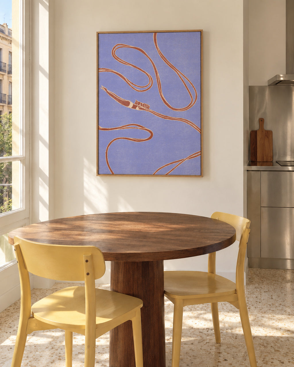deep swimming - Framed canvas in an interior