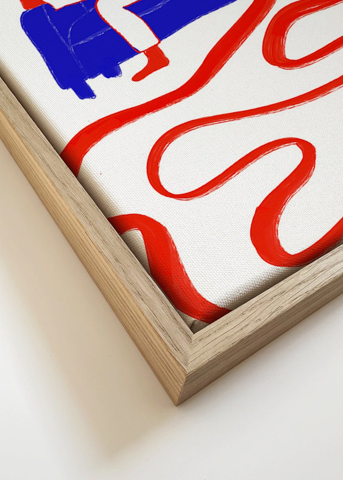 Illustratie van rustende figuur op bank – Canvas detail