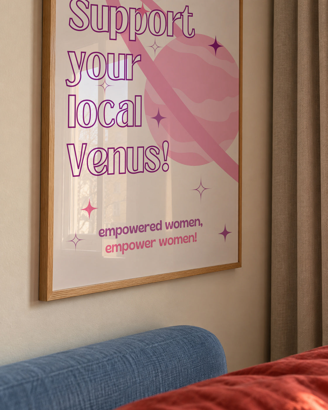 Promoting Female Empowerment - Framed poster detail