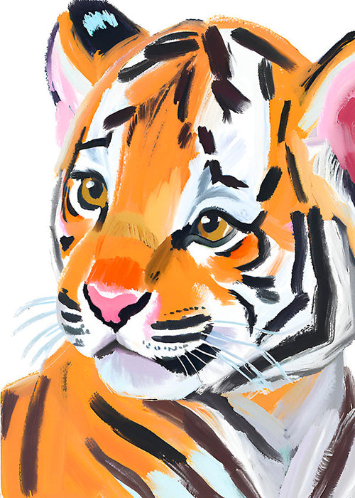 Dierenwerk tijgerillustratie portret