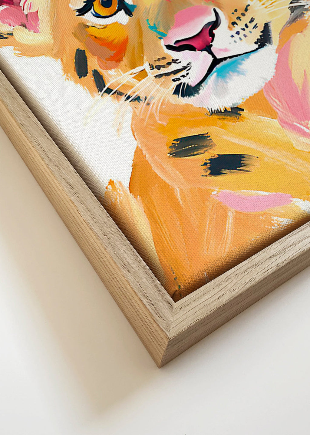 Artwork tijgerwelp illustratie – Canvas detail