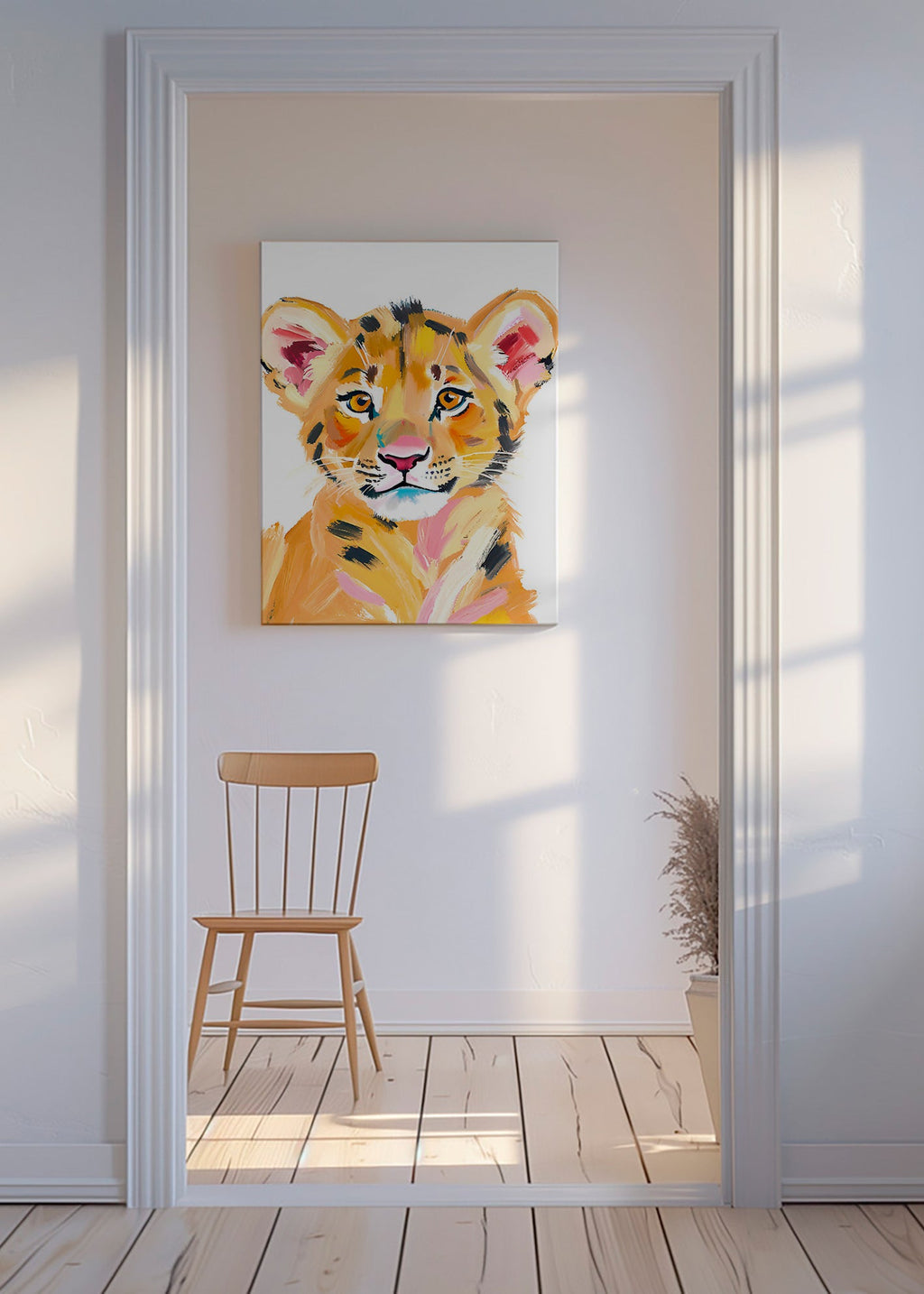 Artwork tijgerwelp illustratie – Canvas