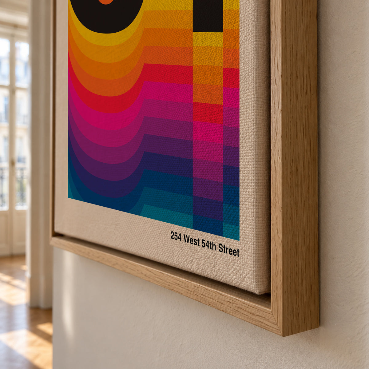 Studio 54 Retro Design - Framed canvas detail