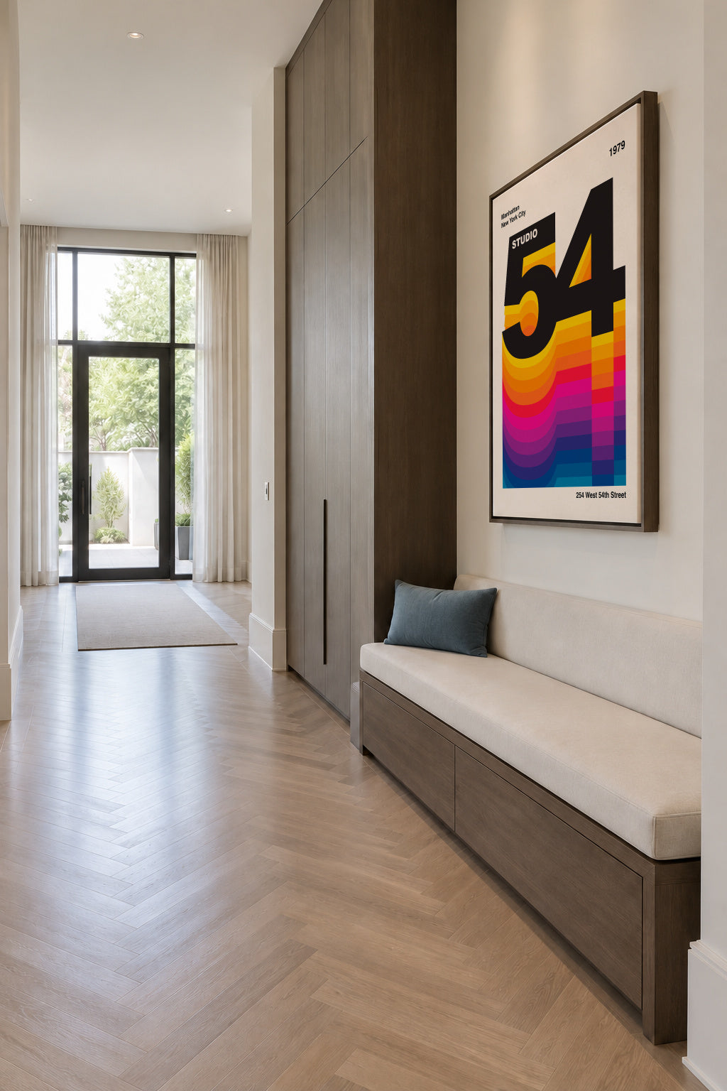 Studio 54 Retro Design - Framed canvas in an interior