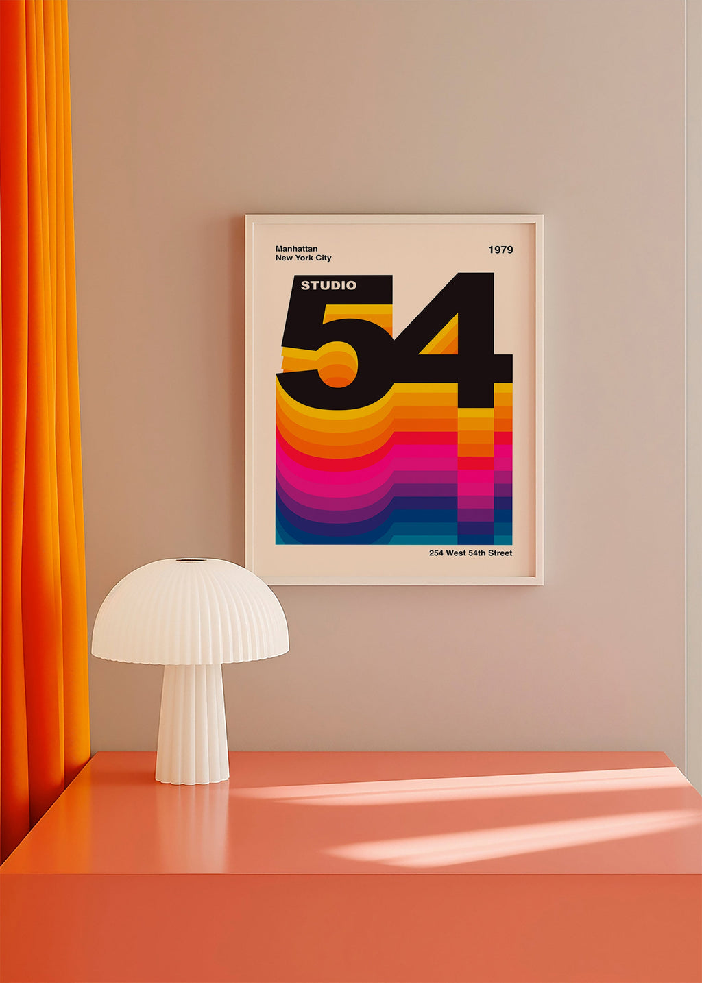 Vintage print Studio 54 met kleurgolven – Product2