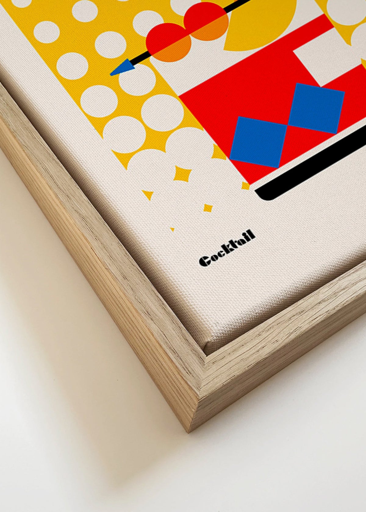 Keuken kunst Old Fashioned Bauhaus poster – Canvas detail