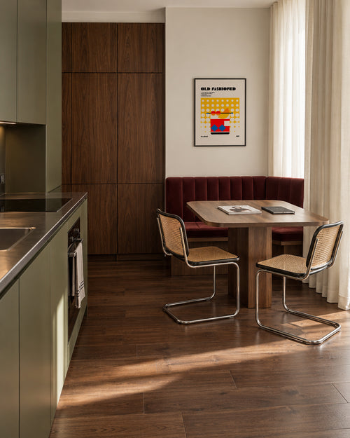 Old Fashioned Bauhaus Cocktail - Framed poster in an interior