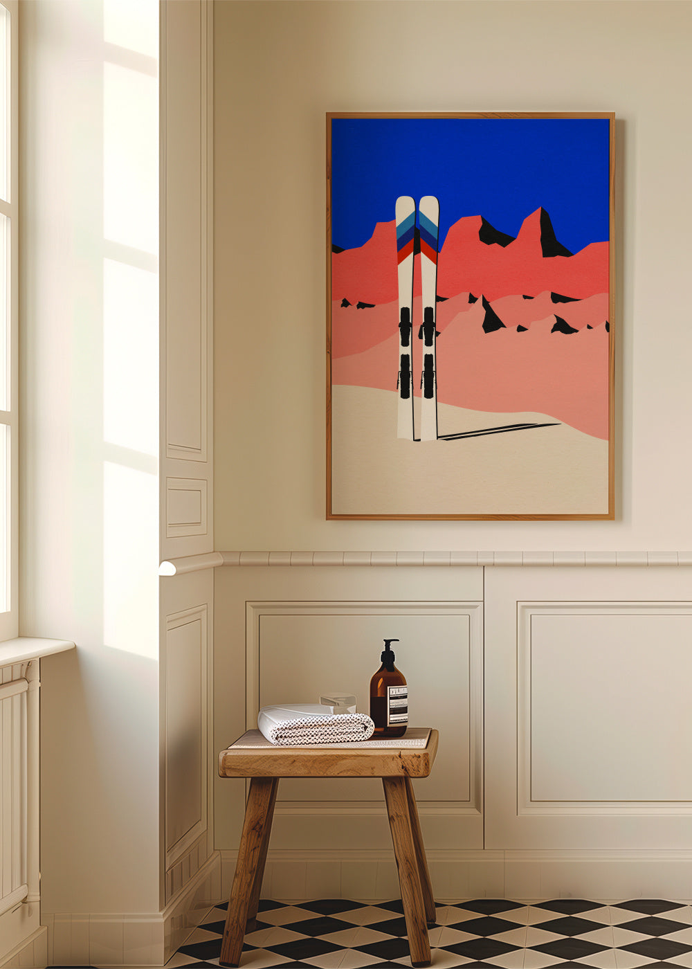 Ski Alpin - Framed poster in an interior
