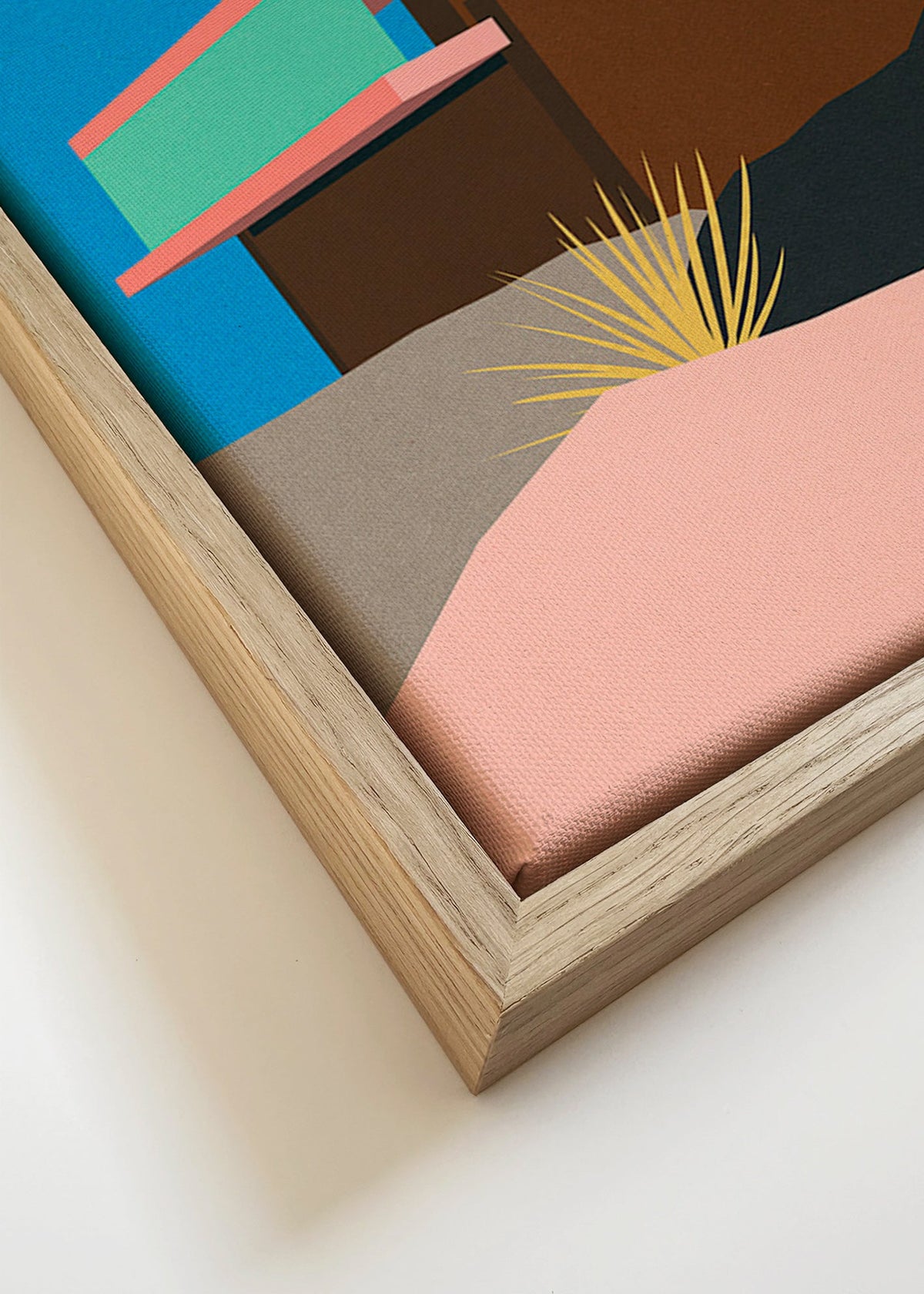 Illustratie woestijnhuis – Canvas detail