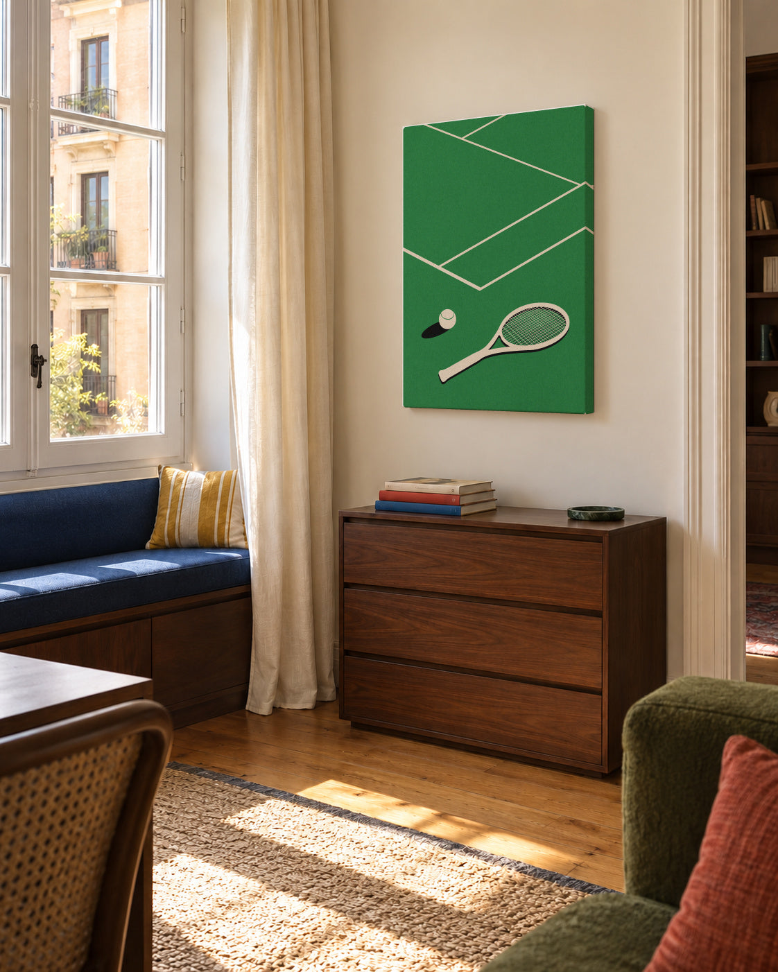 Rosi Feist Lawn Tennis Club - Unframed canvas in an interior