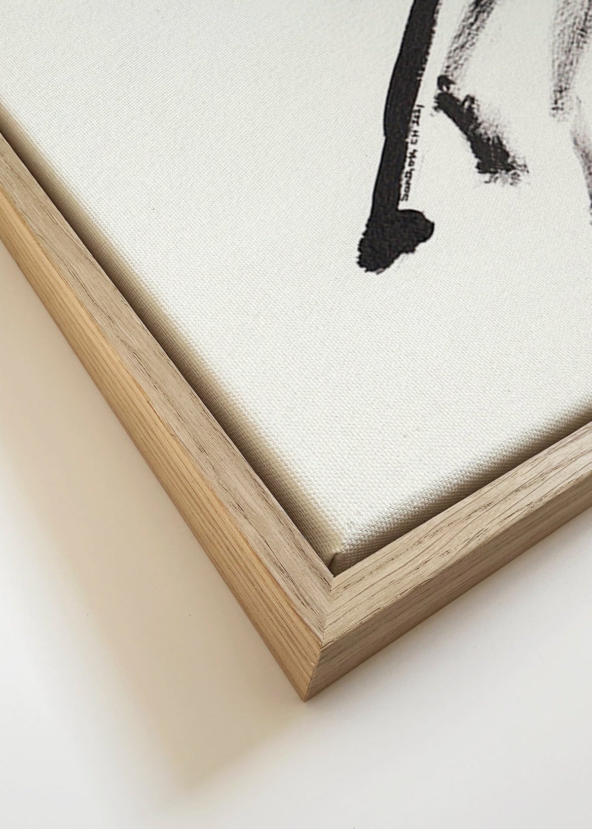Inkt paarden kunstwerk – Canvas detail