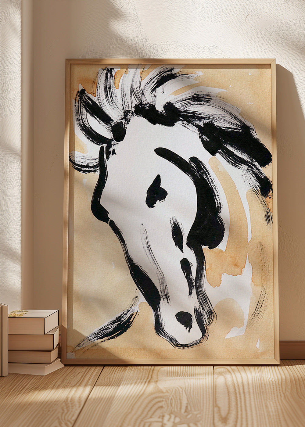 Paard in inkt, gestuele kunst – Product1