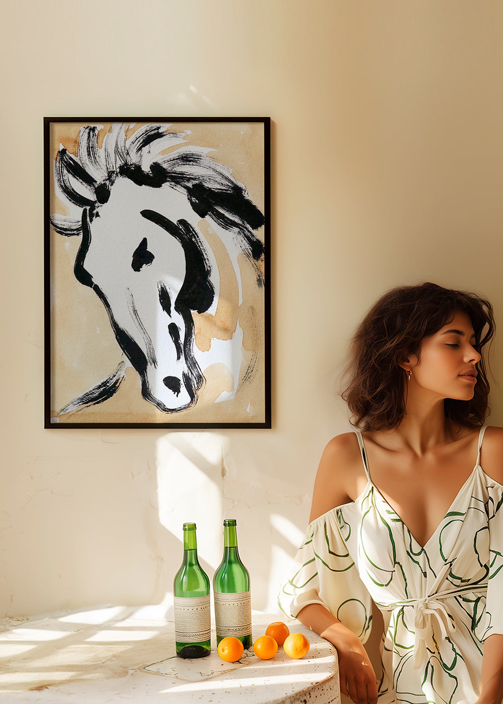 Paard in inkt, gestuele kunst – Product3