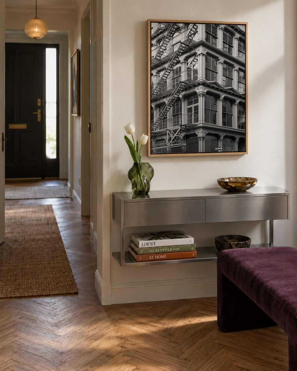 Urban Geometry - Framed canvas in an interior