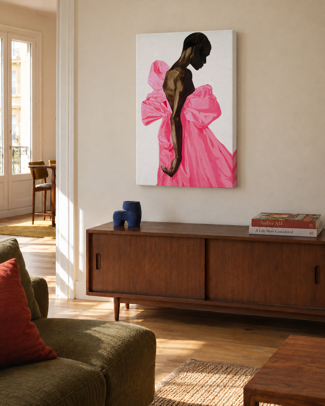 Bloom - Unframed canvas in an interior