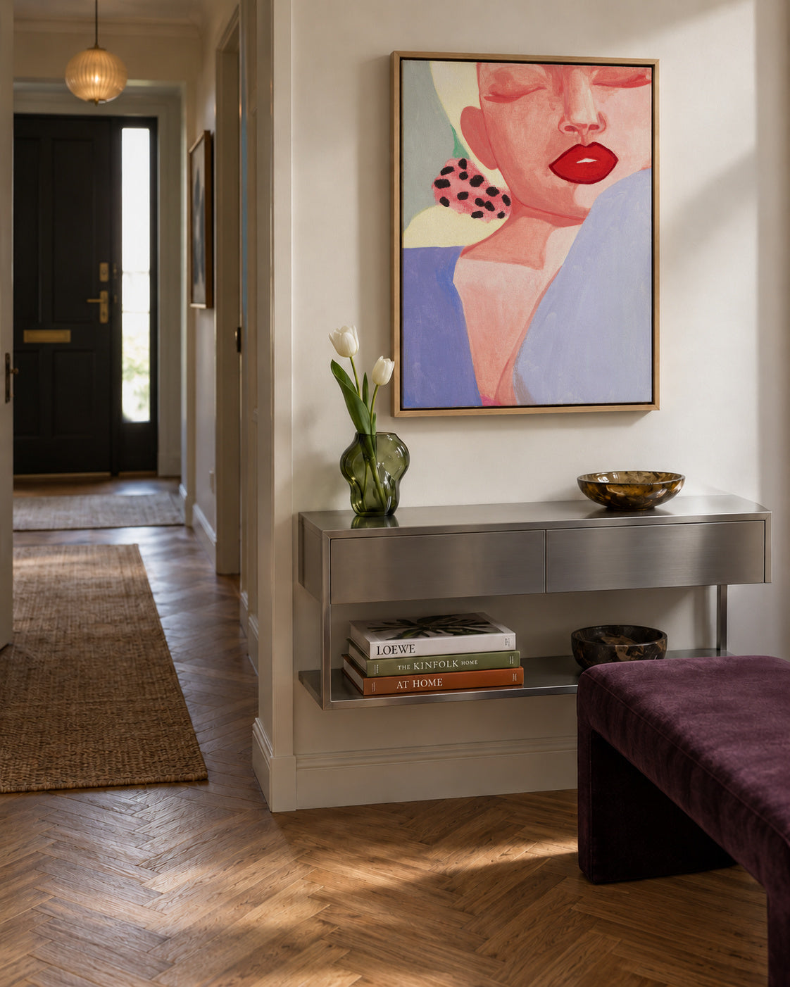 Lune2 - Framed canvas in an interior