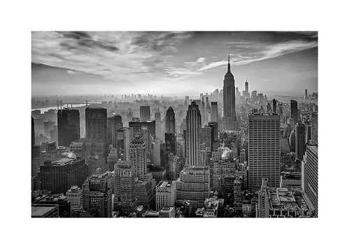 Keuken kunst Manhattan skyline zwart-wit
