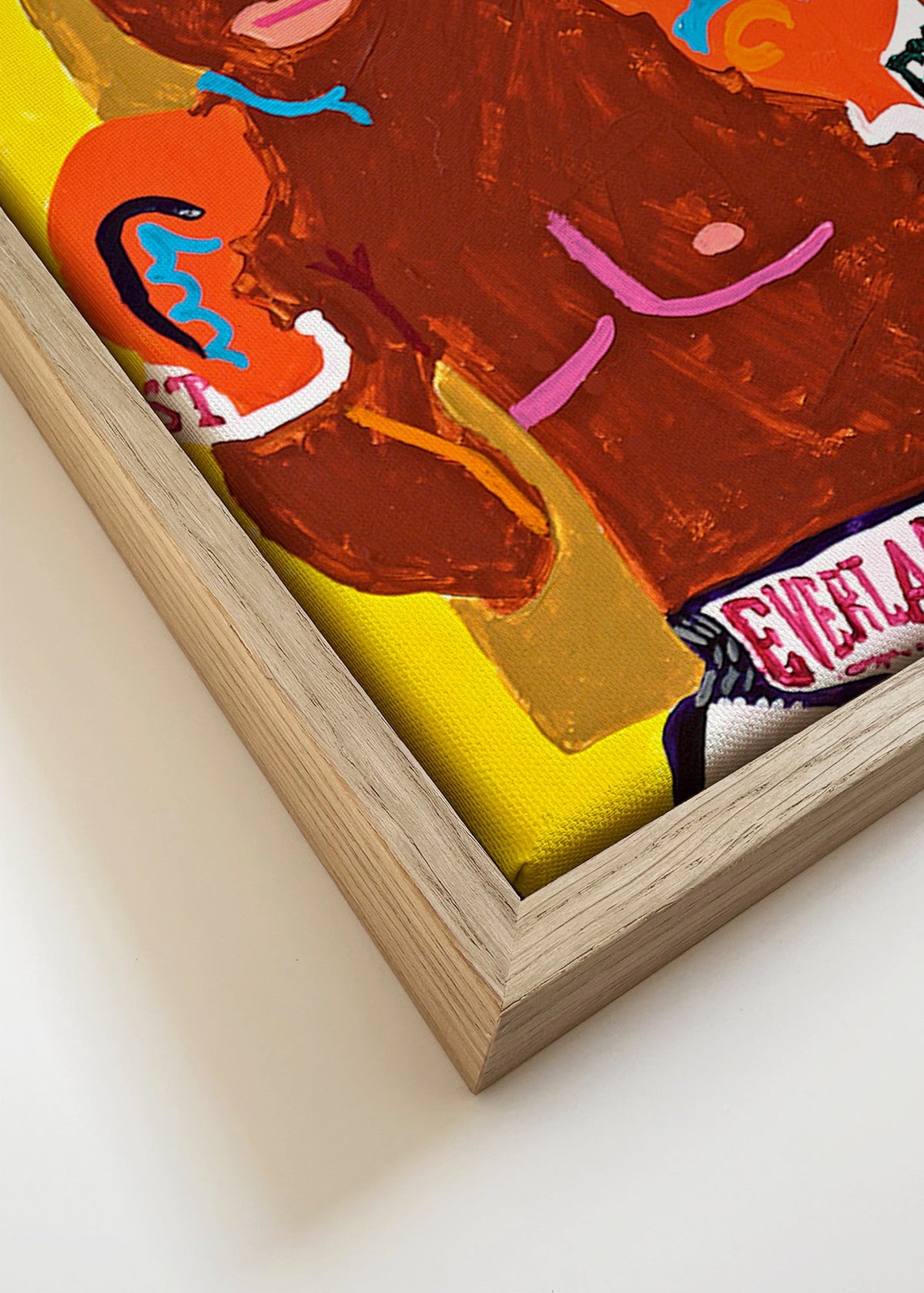 Sportkunst bokser illustratie – Canvas detail