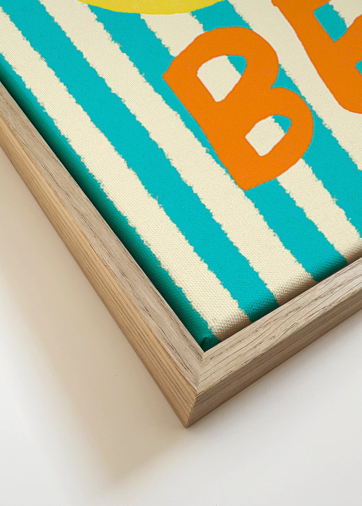 Ciao Bella typografische illustratie – Canvas detail