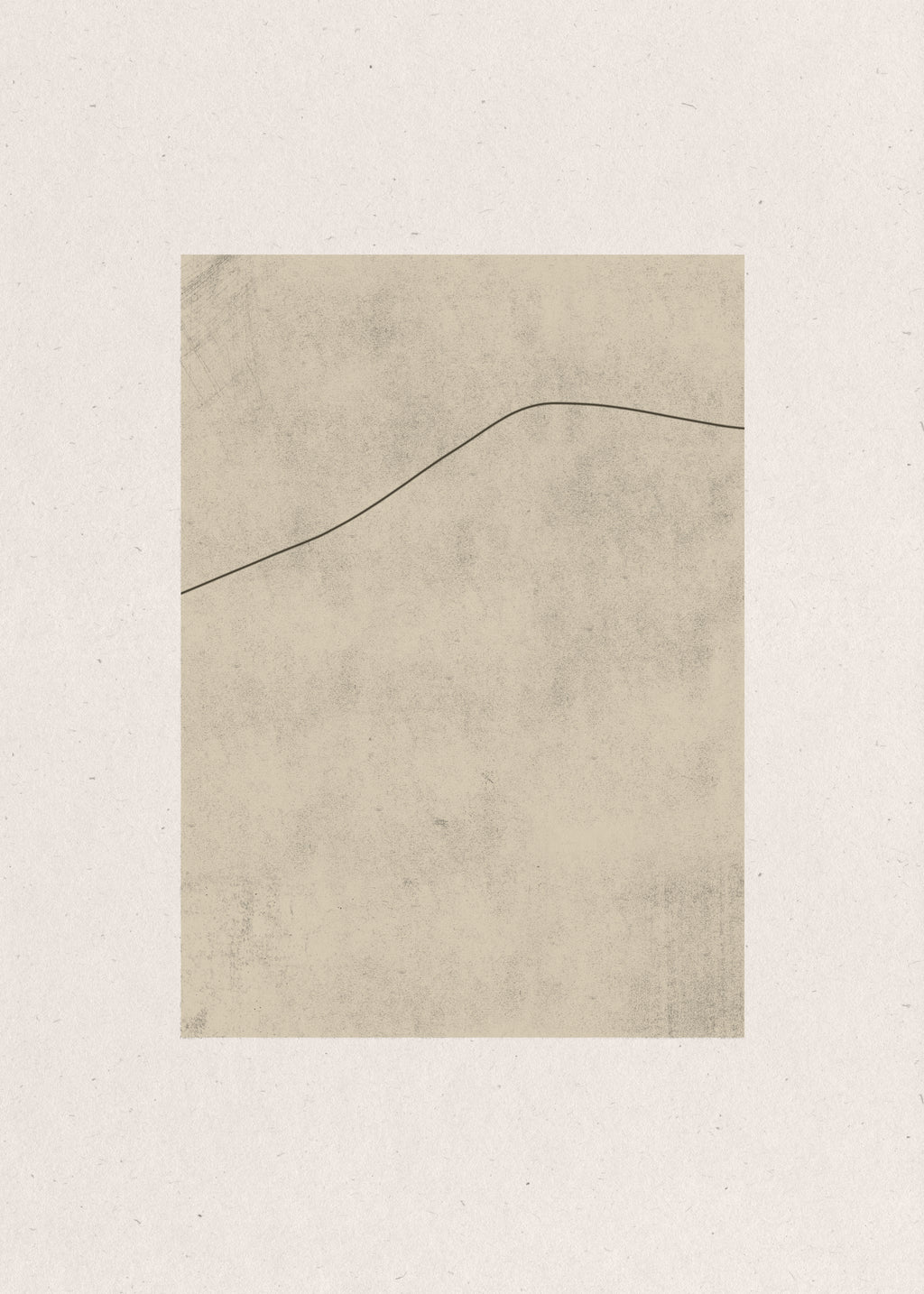 Line on Whispered Beige - Unframed art print