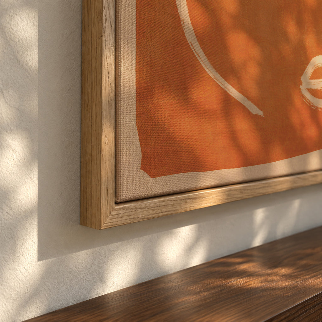 Abstract Face Portrait - Framed canvas detail