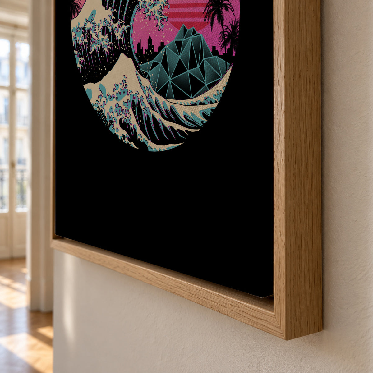 Great Retro Wave - Framed canvas detail