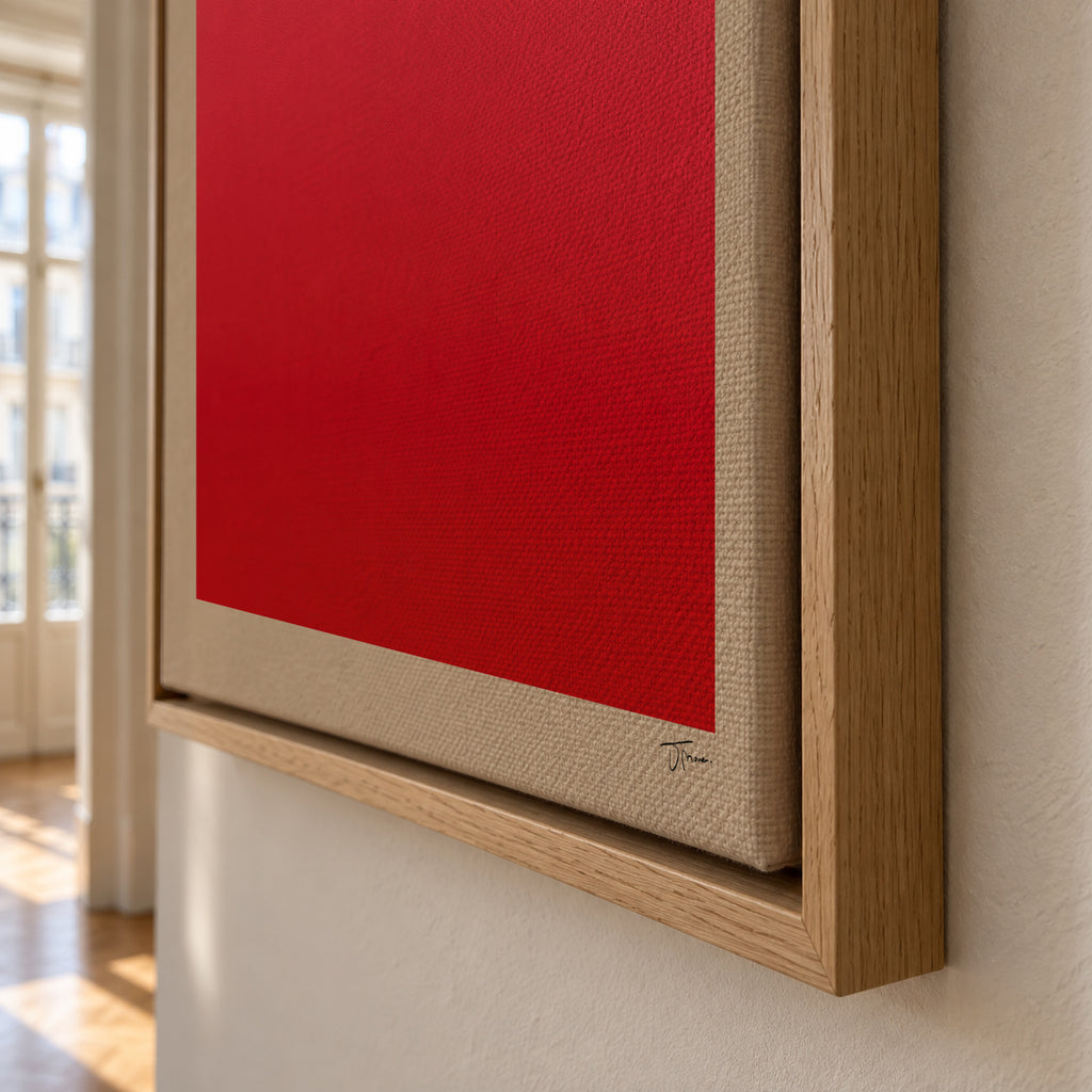 Crimson Aura - Framed canvas detail