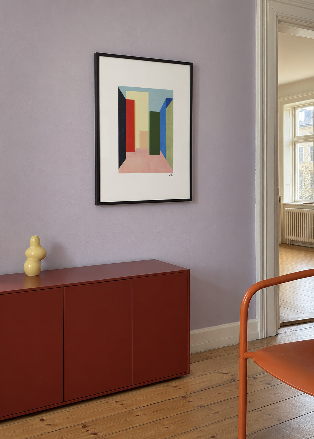 Silent Corridor I - Framed poster in an interior
