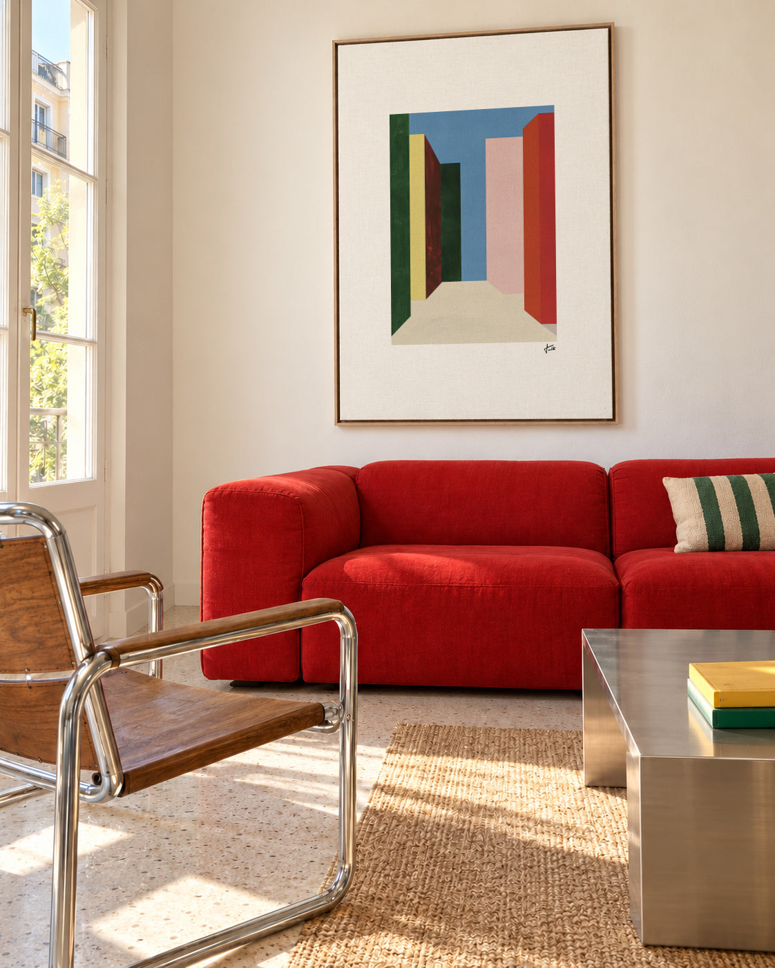 Silent Passage - Framed canvas in an interior