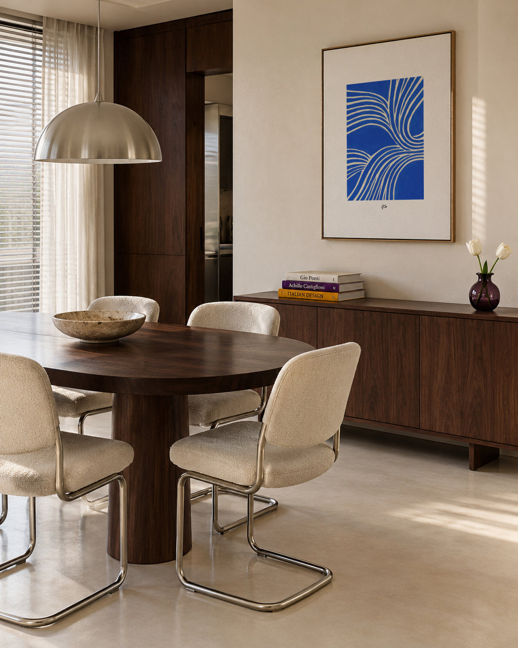Electric Flow - Framed canvas in an interior