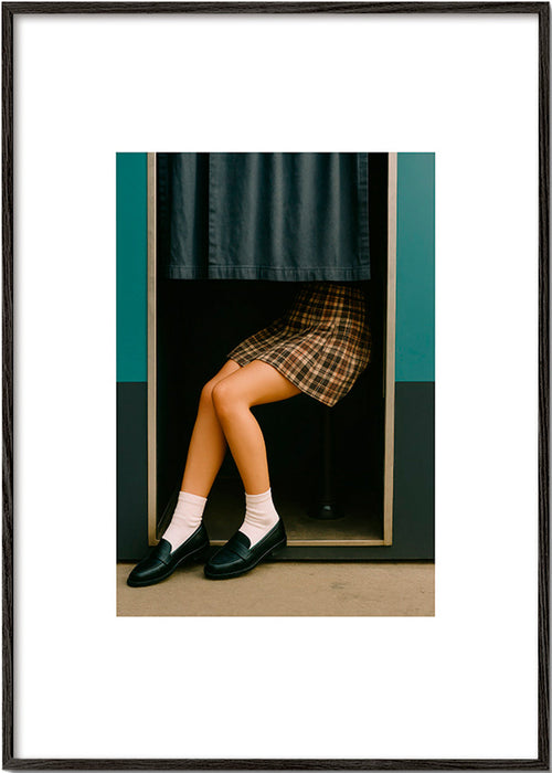Editoriale foto van benen in een hokje – Black Frame