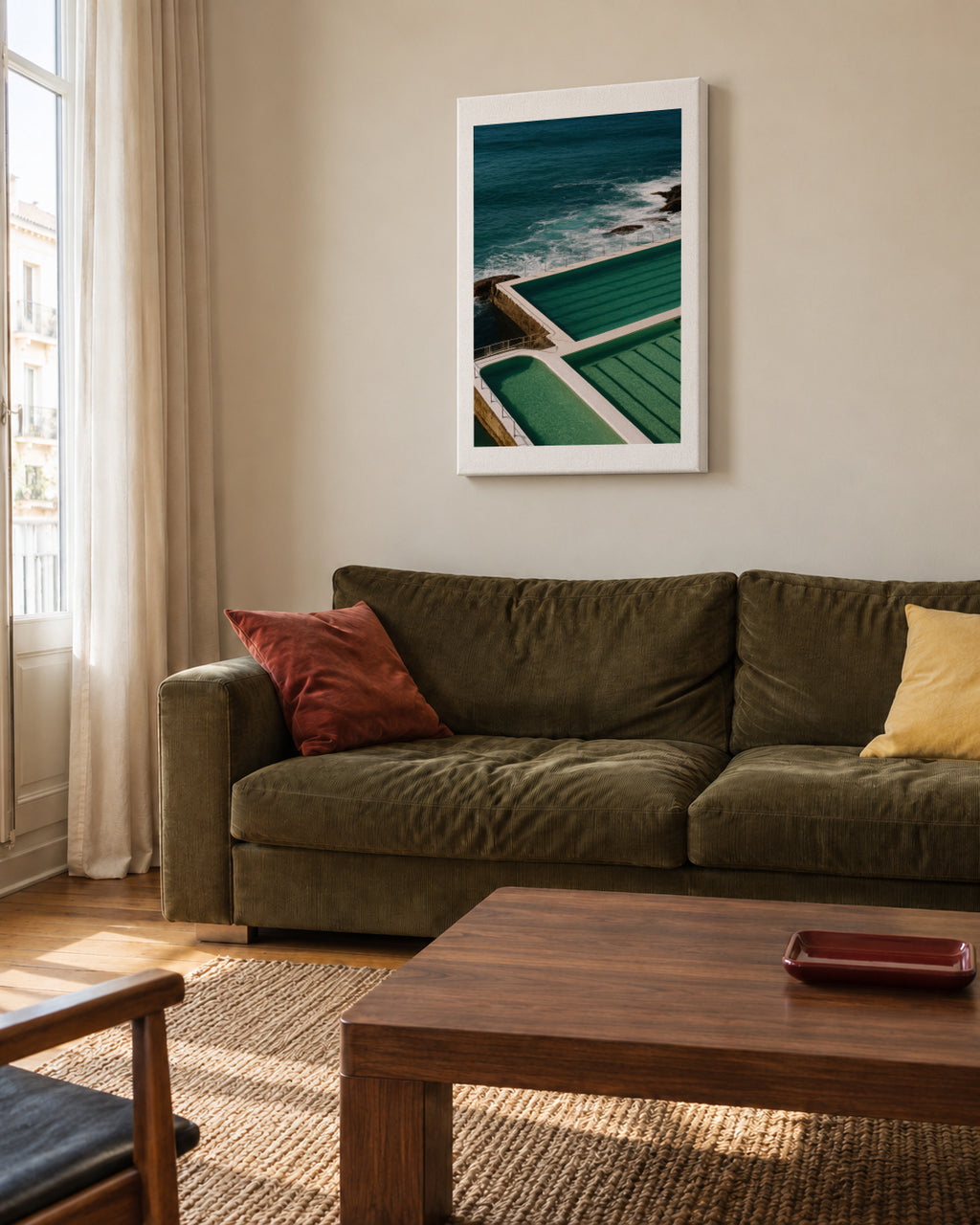 Ocean Pool - Unframed canvas in an interior