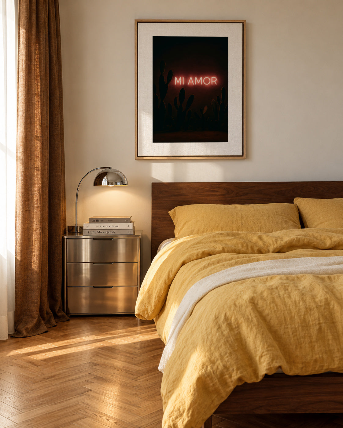 Mi Amor - Framed canvas in an interior