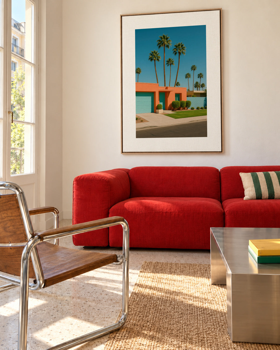 Palm House - Framed canvas in an interior