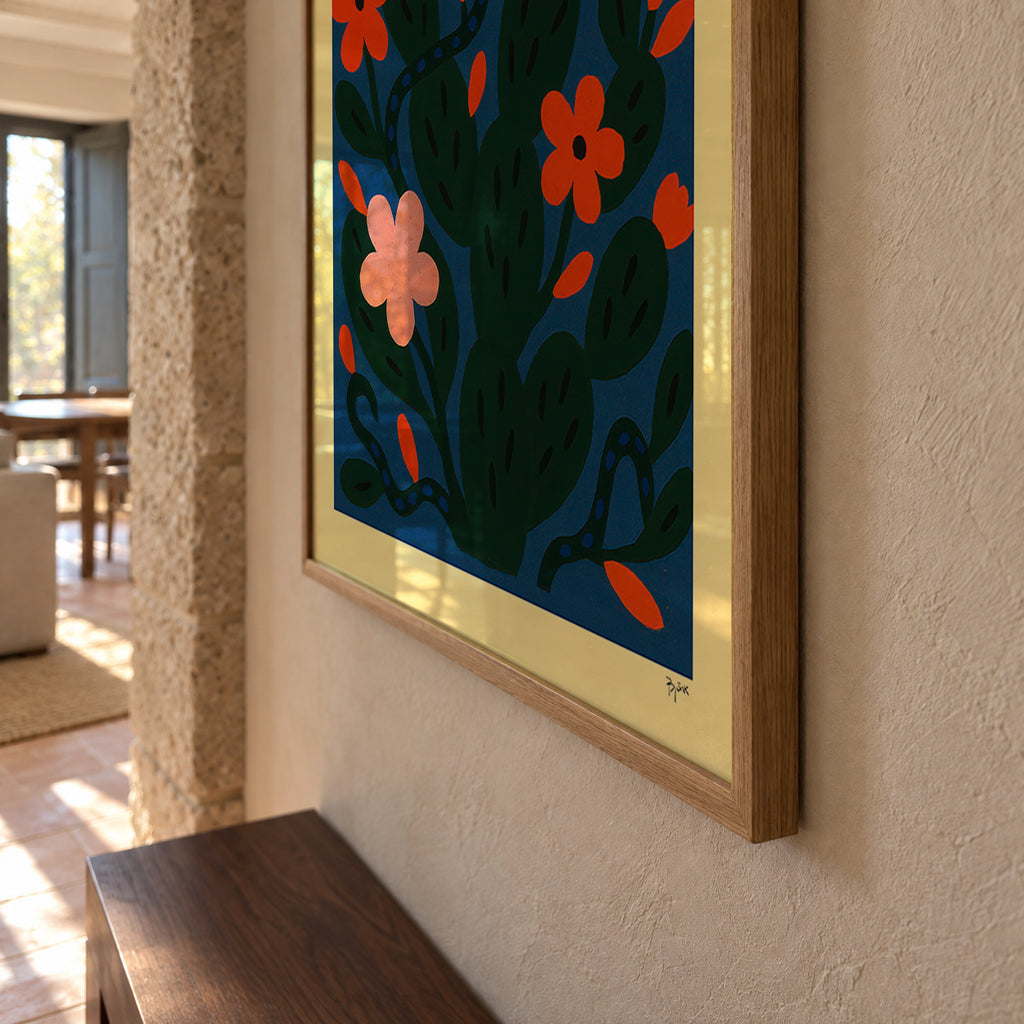 Midnight Flowers - Framed poster detail