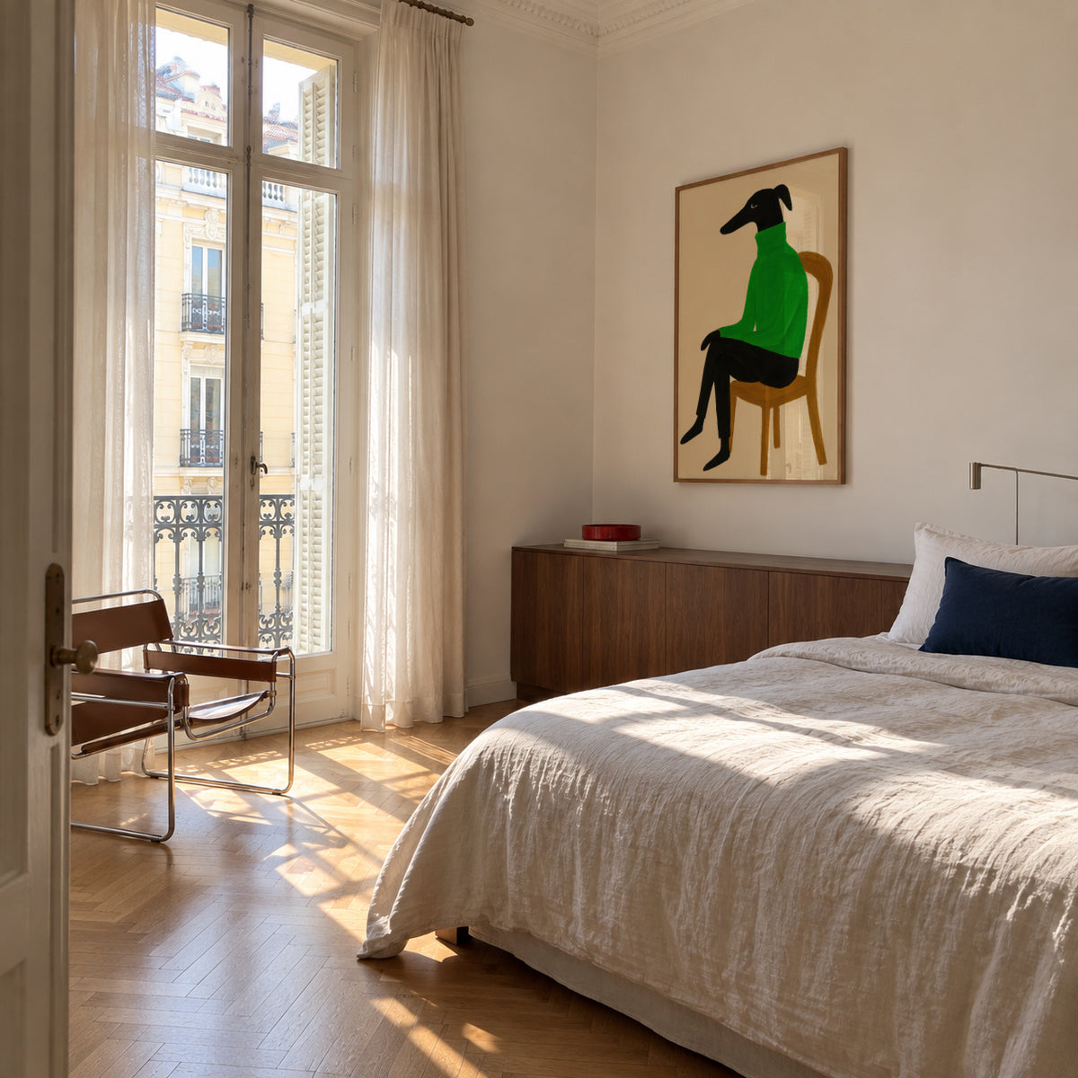 Green Turtleneck - Framed poster in an interior